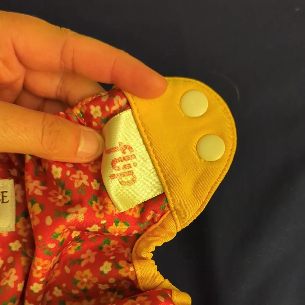 Floral Red and Yellow Kids Diaper Cover